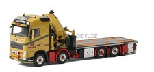 WSI 1/50 for VOLVO FH 4 GLOBETROTTER 8x2 TAG AXLE RIGED FLAT BED TRUCK PALFINGER