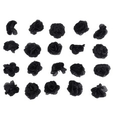 20 Pcs Black Rose Artificial Silk Flower Party Wedding House Office Garden3730