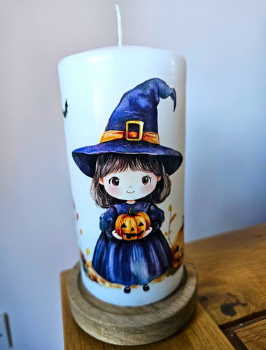 Halloween witch candle - witch, candle,