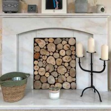 Decorative fireplace display logs Wood Slices Rustic decor Wall craft discs logs