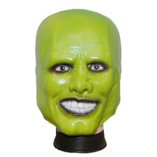 Deluxe 'The Mask' Green Mask Latex Full Head Jim Carrey Fancy Dress Mask