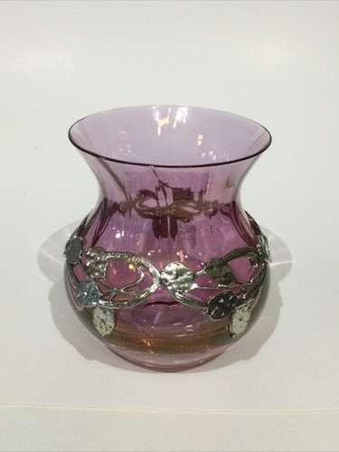 Cranberry glass vase - cranberry,