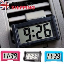 Mini LCD Screen Digital Clock Self-Adhesive Interior Car Auto Desk Dashboard