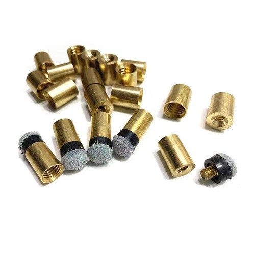 Threaded snooker pool cue tip - cue,