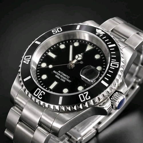 New automatic black divers sub - black,
