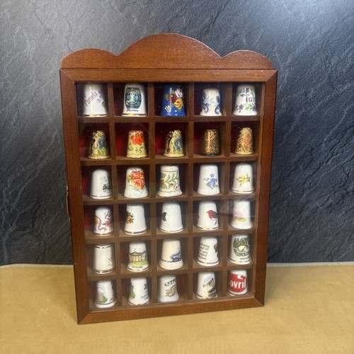 Glazed thimble display - display, case