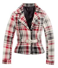 Womens Check Biker Jacket