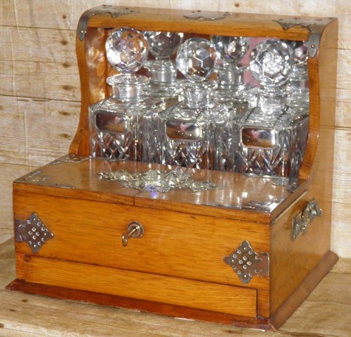 Antique oak games gambling - antique,