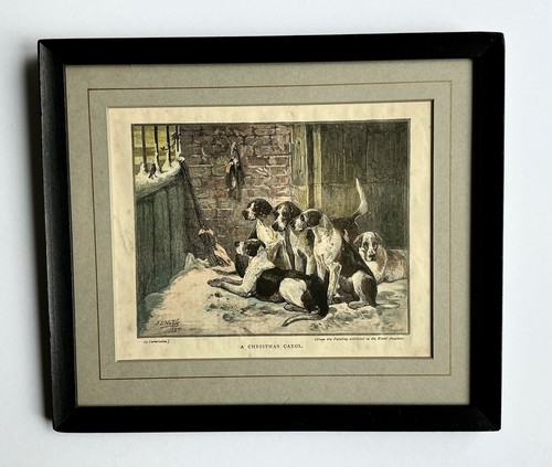 Antique framed print original - antique,