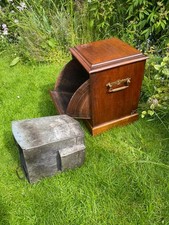 Antique Mahogany Coal Box Bucket Purdonium Bedside Table