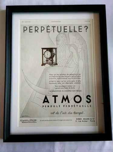 Art deco advert atmos clock - advert,