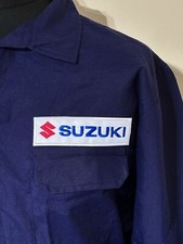 Classic Suzuki Badged Zip Front Navy Boiler Suit Overalls Size L 42-45" Chest