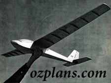 Slingsby T 49 Capstan Sailplane 53" RC MODEL AIRPLANE PLANS TEMPLATES PRINTS