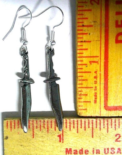 Bowie knife earrings vintage - earrings,
