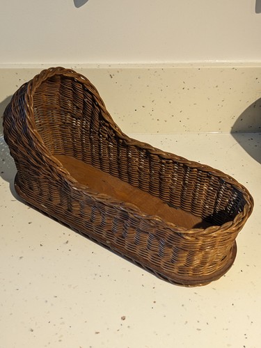 Vintage wicker dolls - dolls, basket
