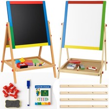 2-in-1 Kids Wooden Easel Board