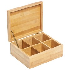 Wooden Bamboo Tea Box with Lid