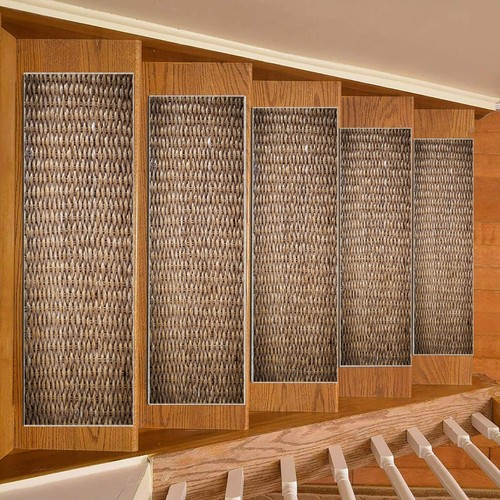 Brown color stair rug - rug,,