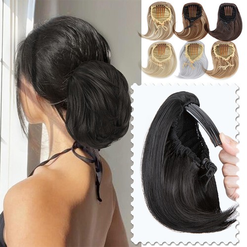 Thick chignon messy bun - bun, comb