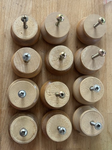 Cupboard door knobs pine with - knobs.,