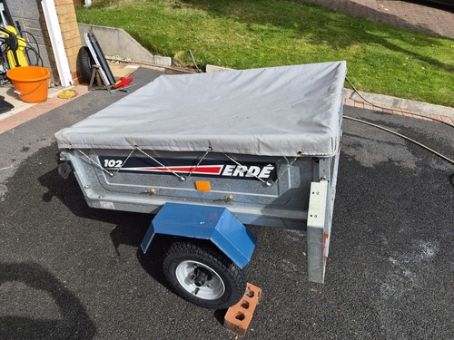 Erde 102 trailer with - erde, cover
