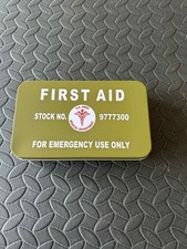 WWII US Army Willy’s Jeep Dodge GMC Medical First Aid Kit tin