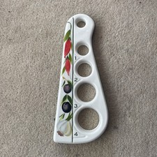 Vintage Ceramic Pasta Portions Spaghetti Measure Hand Painted Italy Garlic Olive