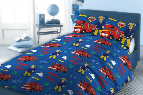 Fireman sam double duvet cover - sam,