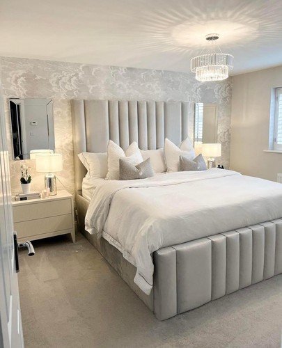 Panel plush velvet - bed, and