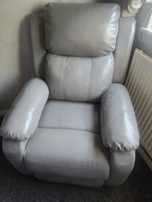 High Back Orthopedic PU Leather Armchair Queen Ann Style Fireside Wingback 