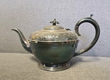 Vintage Silver Plated Footed Tea Pot Registered Civic 6507 Sheffield
