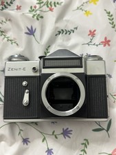 Zenit-E 35mm SLR Film Camera, Light-meter, shutter and reel-winder working.