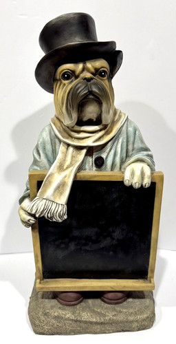 Bulldog top hat scarf - hat, coat