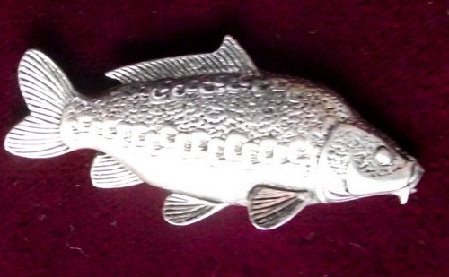 Superb pewter mirror carp - pewter,