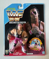BRET "HITMAN" HART - MOC - WWF Hasbro Vintage 1992 - Series 4 - WWE Wrestling MIB