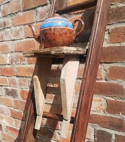 Vintage wooden flower pot