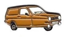 Reliant car pin badge. Brown