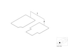 BMW Genuine Floor Mats Set Velours Anthracite Interior Fits E36 51477059137