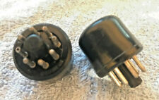 BULGIN OCTAL PLUGS  PAIR,  FOR LEAK /  RADFORD VALVE AMPLIFIER.