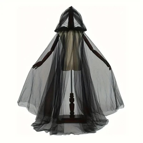 Black witch shawl cloak - witch,