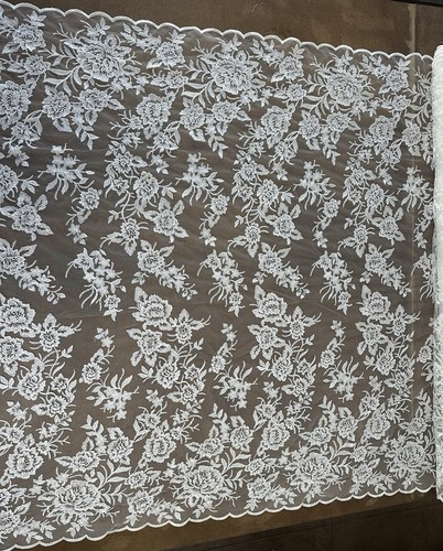 White lace embroidered - white,