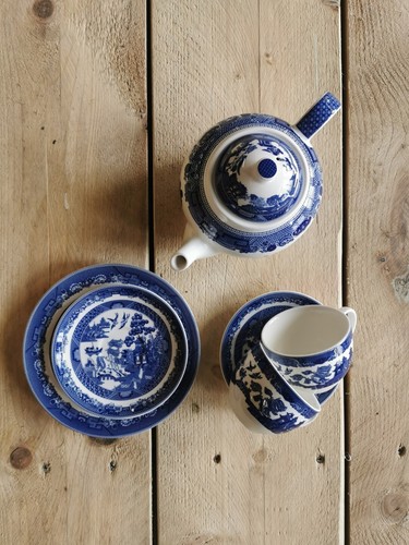 Blue willow china tableware - china,
