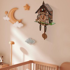 Cuckoo Clock  Singing Wall Clock Vintage Pendulum Home Living Room Wooden Decor