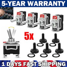 5x Heavy Duty Toggle Switch On-Off -2 Position SPST 15A 250Vac Car Dash Boat 12V