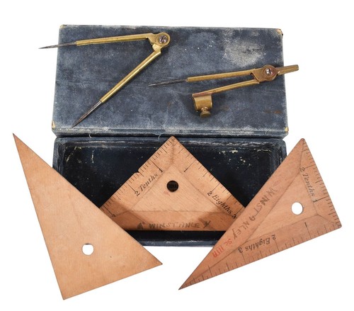Vintage brass drawing - brass,