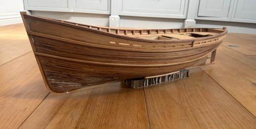 Large vintage wooden ship - large,