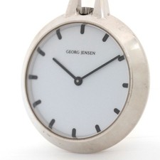 [NEAR MINT] GEORG JENSEN Sterling Silver Pocket Watch No.2367 From JAPAN Y855