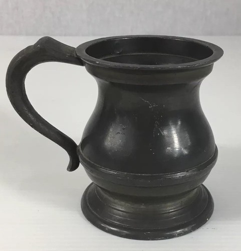 Antique pewter gill measure - antique,