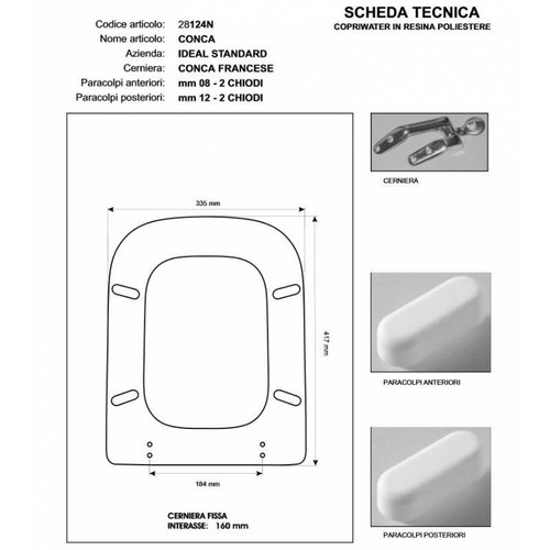 Toilet seat ideal standard - toilet,
