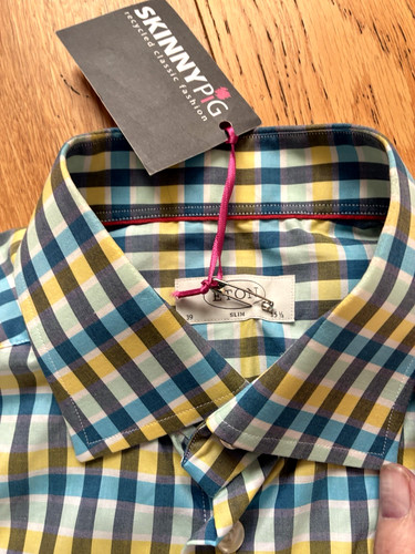 Eton slim blue - slim, grey